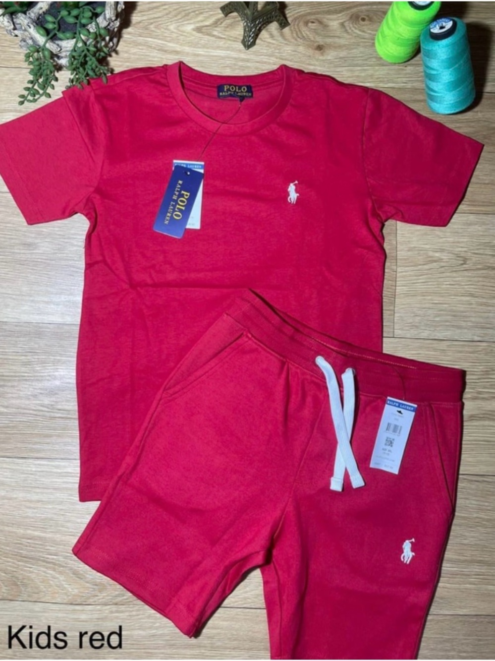 Polo Ralph Lauren Kids Red Tee & Shorts Set